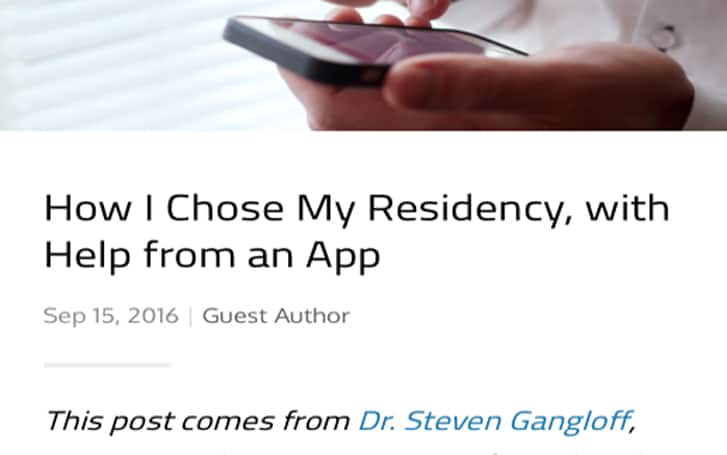 How I chose my Residency Article by Steven Gangloff MD Neurologist Duke North Carolina